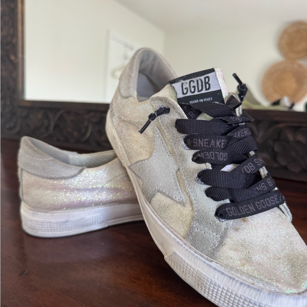 Golden Goose May Glitter Sneakers with OG Black Laces - Picture 3 of 6